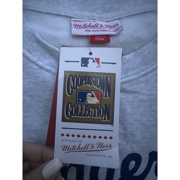 Mitchell And Ness Los Angeles Dodgers Men’s Crewneck Sweatshirt Retro Sz M Grey - Picture 7 of 10